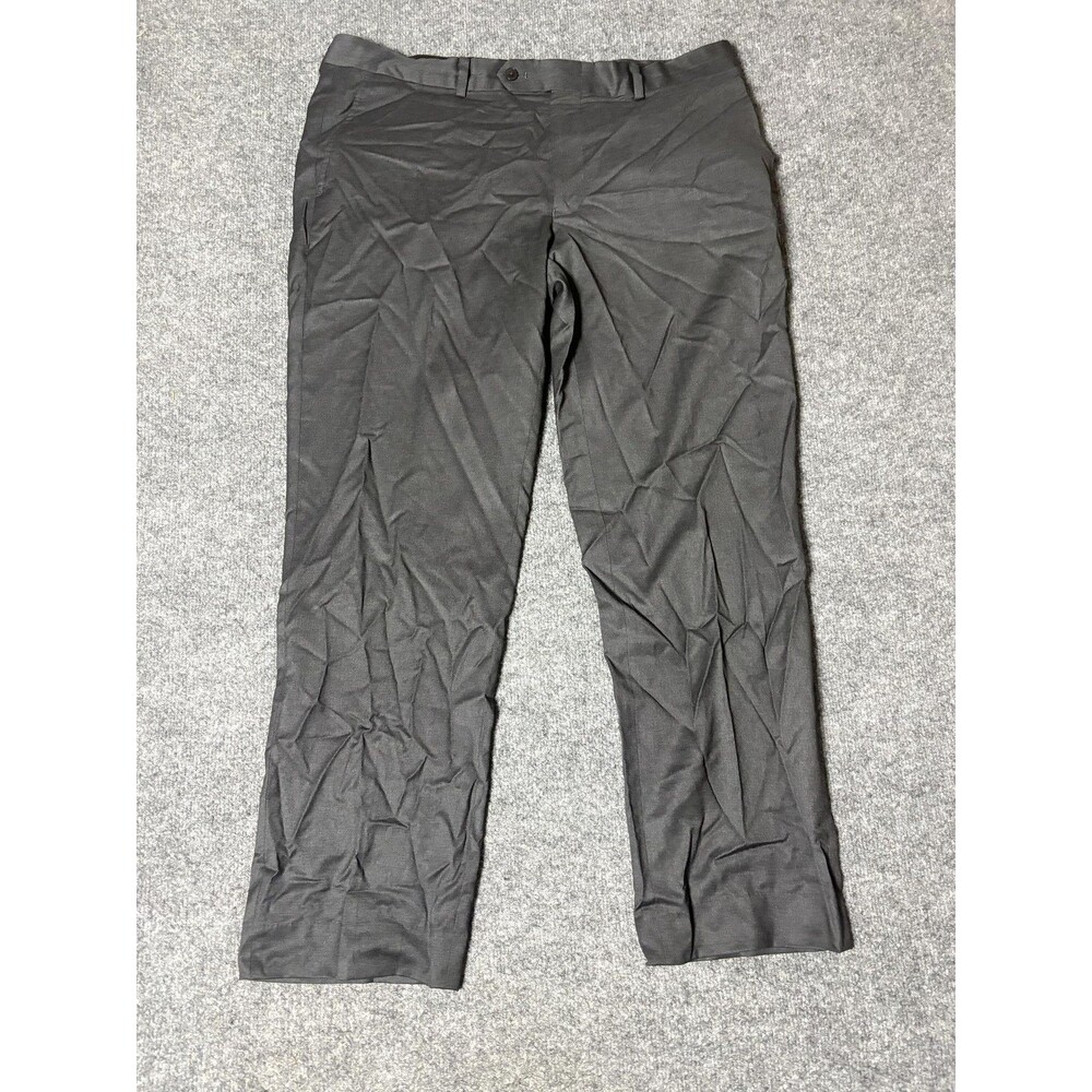Black Brown 1826 Dress Pants Mens 38x32 Gray Regular Fit Wool Lined Business